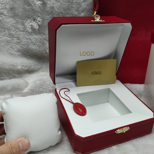Wholesale Luxury <b>Red</b> Brand Watch Box Set Complete Watch Packaging with Gift Bag Card & Certificate Custom Logo Watch Gift Box - Product Image 5