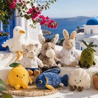 Groothandel Pluche Dieren Griekse Egeïsche Zee Set, Mediterrane Dieren Fruit Zachte Figuurtjes voor Vakantie Toeristische Souvenirs & Cadeaus