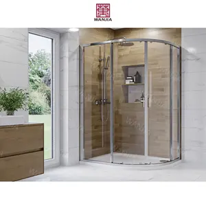 Supplier Custom Bathroom Shower Door Tempered Glass Sliding Shower Enclosures Quadrant Shower Enclosures
