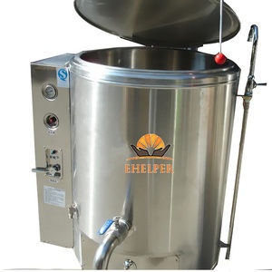 Marmite industrielle à double enveloppe thermique à gaz, facile à utiliser, pour la cuisson et la confiture - Product Image 4