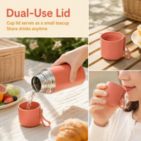 Botol Minum Stainless Steel Ringan Bebas BPA Ramah Lingkungan untuk Pelajar dengan Logo Kustom dan Tali