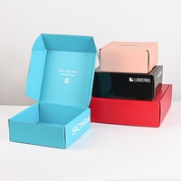 Caja de Envío Personalizada al por Mayor con Impresión Morada en Ambos Lados y Logotipo, Caja de Embalaje de Papel Corrugado con Impresión a Color