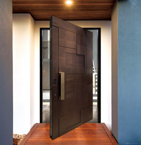 ידית דלת חיצונית לווילה/קניון, פתיחה בדחיפה-משיכה, ידית דלת נפתחת, נירוסטה 304/חומר עץ - Product Image 5