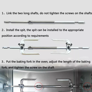 Bbq grill spiedo torrefazione forchetta per carne hardware hanging bbq spiedino stand girarrosto spit forks - Product Image 4