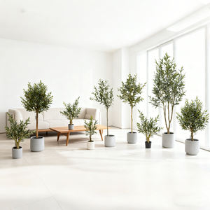 Arbres artificiels Pianta Verde de grande <span class=keywords><strong>taille</strong></span> à vendre, feuillage réaliste, tronc naturel, design en plastique, mariage, Noël - Product Image 5