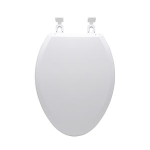 ANGEL Ensemble de couvercle de siège de toilette allongé en plastique PP moderne américain pour adultes, à dégagement rapide, fermeture douce, garantie 1 an pour la salle de bain - Product Image 1