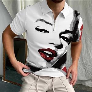 <span class=keywords><strong>Polo</strong></span> da uomo con cerniera di alta qualità a manica corta <span class=keywords><strong>Polo</strong></span> con stampa 3d <span class=keywords><strong>Polo</strong></span> Vintage - Product Image 4