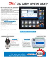 Kit de Controlador CNC Mach3 de 4 Ejes, Panel de Operación de PC Todo en Uno, Panel Industrial S6T para Máquina de Grabado CNC