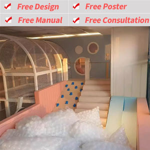 Надежная безопасная игровая площадка для помещений, мягкая игровая площадка, набор для детей, Коммерческая детская игровая площадка с шариковым бассейном и горкой - Product Image 2