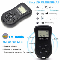 Radio Am Fm Berkualitas Tinggi Yang Dapat Dibawa Saat Keluar, Radio Saku Mini Portabel Dengan Headphone Radio Cb Hitam