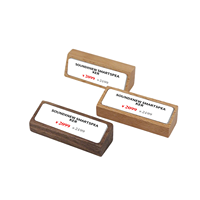 Support de présentation en acrylique incliné pour étiquettes de prix, panneaux d'informations et cartes de table en bois