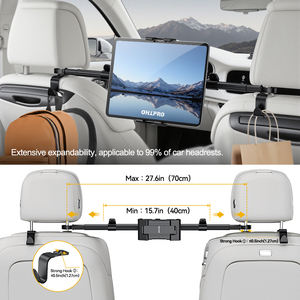 Hợp kim nhôm xe ghế sau máy tính bảng gắn linh hoạt có thể điều chỉnh tựa đầu khung phổ 5-13 inch Điện thoại di động máy tính bảng - Product Image 4