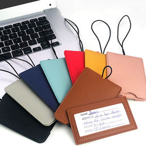 Cordón Elástico Protector de Doble Capa, Etiqueta de Equipaje Extraíble de Cuero PU para Tarjeta de Embarque/Plano de Embarque - Product Image 1