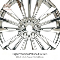 Jantes en alliage OEM 5x112 5x120 Double perçage Poli Argent 15 rayons fins pour berlines européennes Commande d'échantillon bienvenue