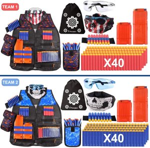 Chaleco táctico para exteriores para niños y niñas, cinturón ajustable <span class=keywords><strong>de</strong></span> pistola <span class=keywords><strong>Nerf</strong></span> EVA, chalecos <span class=keywords><strong>de</strong></span> seguridad para disparar balas, venta al por mayor - Product Image 2