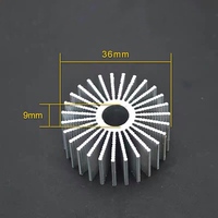 Dissipateur thermique en alliage d'aluminium 6063 extrudé, anodisé, profil de dissipateur thermique LED, radiateur en forme de tournesol avec usinage CNC par perçage et découpe