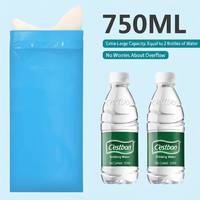 Sac urinaire d'urgence universel jetable anti-fuite, scellé sur trois côtés, en polyéthylène, avec bec verseur incurvé