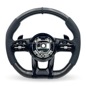 Volante personalizado de fibra de carbono de cuero perforado para Mercedes Benz A45 <span class=keywords><strong>AMG</strong></span> C43 63 <span class=keywords><strong>AMG</strong></span> <span class=keywords><strong>CLA</strong></span> 45 CLS 63 <span class=keywords><strong>AMG</strong></span> 2015Pantalla LED - Product Image 1