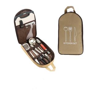 Outdoor <b>Camping</b> Cookware Container Cooking Utensil Organizer <b>Kitchen</b> Ware Storage Portable Travel BBQ Tableware - Product Image 1