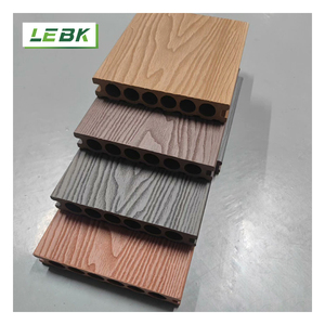 Muestra gratis <span class=keywords><strong>de</strong></span> calidad premium 3D en relieve grano <span class=keywords><strong>de</strong></span> <span class=keywords><strong>madera</strong></span> hueco redondo 25mm patio piso <span class=keywords><strong>piscina</strong></span> Wpc piso - Product Image 6