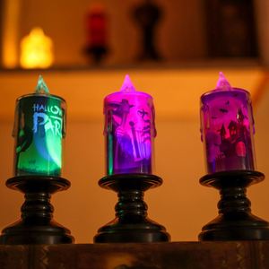 Candlestick Lamp Plastic Led Electronic Light <b>Witch</b> Haunted House Evil Pumpkin Party Supplies - Product Image 2