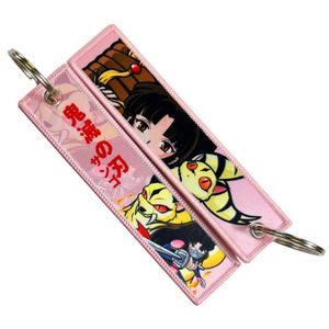 Manufacturer Personalized Sublimation Jet Tag logo Kawaii <b>Keychains</b> Cartoon Fabric Cute <b>Anime</b> Keychain - Product Image 1