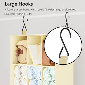 Organisateur de placard suspendu minimaliste avec 12 compartiments, rangement multifonctionnel pour vêtements, organisateur de garde-robe - Product Image 4