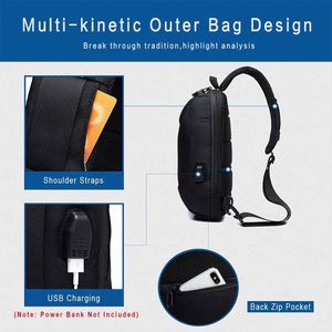Free Sample custom logo <b>Sling</b> <b>Backpack</b> USB Anti-Theft Men'S Chest Bag women's shoulder bags casual - Product Image 2