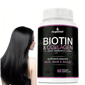 AegleWell OEM Private Label Biotin Capsules Collagen <span class=keywords><strong>pour</strong></span> la santé des <span class=keywords><strong>cheveux</strong></span>, de la <span class=keywords><strong>peau</strong></span> <span class=keywords><strong>et</strong></span> des ongles, complément alimentaire, capsules de biotine <span class=keywords><strong>et</strong></span> de collagène - Product Image 1