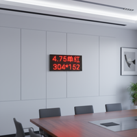 P4.75 LED Digital Signage Layar LED Merah Tunggal Kecerahan 1000cd Panel Layar LED untuk Penggunaan Dalam Ruangan Sudut Pandang 178 Derajat 64x32