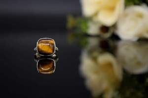 New Ring 925 Sterling Silver Natural <b>Tiger</b> <b>Eye</b> Square Stone Ring Simple Classic Seal <b>Jewelry</b> High Quality Handmade <b>Jewelry</b> - Product Image 6