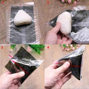 Sachets à fermeture éclair pour Onigiri, Temaki, <span class=keywords><strong>Nori</strong></span>, Rouleaux <span class=keywords><strong>de</strong></span> riz Sushi, Algues grillées, 100 feuilles * 50 sachets, Carton Grade B, Largeur 160 mm - Product Image 6
