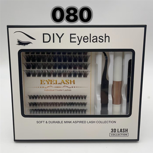 Venta al por mayor de pestañas gruesas con logotipo personalizado, kit de extensiones de pestañas DIY con etiqueta privada, kit de extensiones de pestañas - Product Image 2