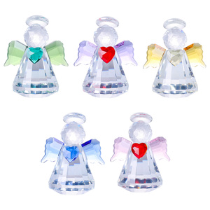 Mini bunte Kristall Engel Figur Brief besch werer Ornamente Kunst Home Tisch dekoration Sammler geschenke für Weihnachten - Product Image 1