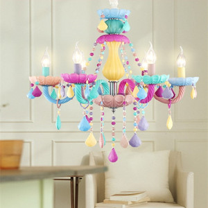 Creativa <span class=keywords><strong>de</strong></span> la habitación <span class=keywords><strong>de</strong></span> los niños lámpara romántico sencillo Macaron candelabro <span class=keywords><strong>de</strong></span> cristal moderno <span class=keywords><strong>de</strong></span> iluminación - Product Image 5