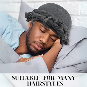 ヴィンテージターバン男性ターバン卸売ツイストサテンライニングハローヘッドラップ女性モーダルスカーフネクタイグレー - Product Image 4