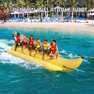 Bote Inflable de PVC Amarillo en Forma de Plátano, 5.4x1.2m, para 5-10 Pasajeros, para Uso en Mar, Lago o Resort - Product Image 2