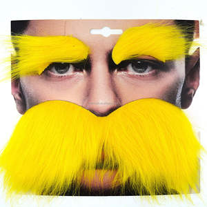 Divertido <span class=keywords><strong>Disfraz</strong></span> HLC, Barba y Bigote Postizos, Cejas Esponjosas, Accesorios para Disfraces de Caballero, Fiesta de Graduación, Cosplay, Decoración de Cejas y Bigotes - Product Image 1