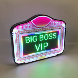 Nachtclub Anpassbare Scrollende Glorifi <span class=keywords><strong>LED</strong></span>-Nachrichtentafel Anzeigetafel Flaschenservice-Präsenter Modern Leichtgewichtig - Product Image 6