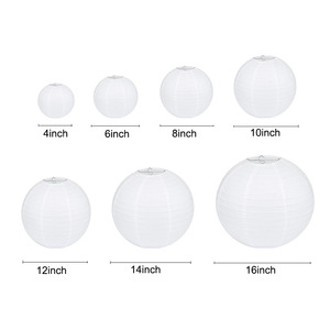 Palmy boule de <span class=keywords><strong>papier</strong></span> chinois <span class=keywords><strong>Lampion</strong></span> suspendu lanternes en <span class=keywords><strong>papier</strong></span> de décoration de mariage blanc - Product Image 6