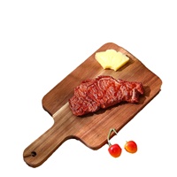 Logo Laser Engraving Double-Sided Acacia Wood Cutting Board Chopping Board Food Bread Steak Deli Fruit Wooden Plate Tray