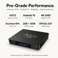Kinte Android X96Q Pro Smart TV Box Quad Core 4K 4GB 64GB Chip Allwinner H313 Android 10/14 Firmware Kustom untuk Grosir