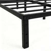 Vente directe usine – Cadre de lit en métal souple et durable, moderne, pour chambre et appartement, assemblé et démontable, avec sommier intégré, taille personnalisable