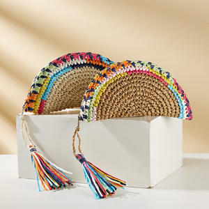 Nuovo Arrivo 2026 Mini Portafoglio da <span class=keywords><strong>Donna</strong></span> in Carta Intrecciata, Borsa a Conchiglia Piccola alla Moda con Fiocchi e Fiori, Pochette - Product Image 2