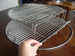 Auplex acciaio inox Kamado doppia griglia di cottura espansore metallo accessori per barbecue strumenti per campeggio e uso cottura carbone - Product Image 2