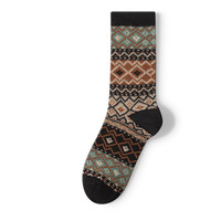 Chaussettes d'hiver vintage en coton doux et amusantes, style ethnique coloré unisexe, nouveauté mode automne-hiver
