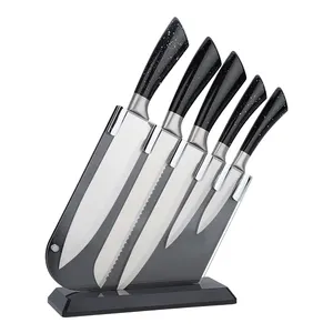 手作り鍛造キッチン6ステーキナイフステンレス鋼黒ドイツ鋼シェフナイフユーティリティペアリングナイフ