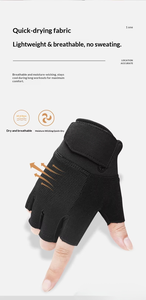 <span class=keywords><strong>Gants</strong></span> de musculation professionnels unisexes avec logo personnalisé, antidérapants, rembourrés, demi-doigts, pour la salle de sport, l'entraînement et les haltères - Product Image 5