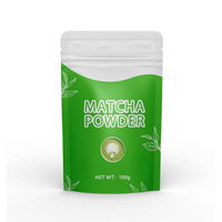 Matcha de qualité cérémonielle en sachet de 100 g, poudre de matcha verte, marque privée