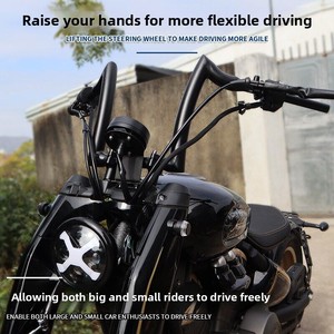Manubrio Rialzato BenDa Napoleon 450 per <span class=keywords><strong>Moto</strong></span> con Direzione Modificata e Testa Rialzata - Product Image 5